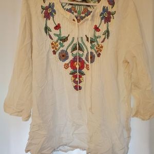 Embroidered top